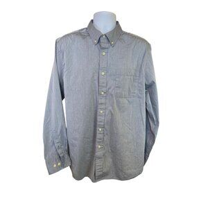 Saddlebred Traveler Shirt L Gray Button Up Classic Fit Cool Tech Corpcore